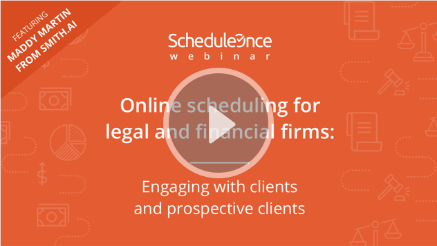 Online scheduling for legal and financial firms